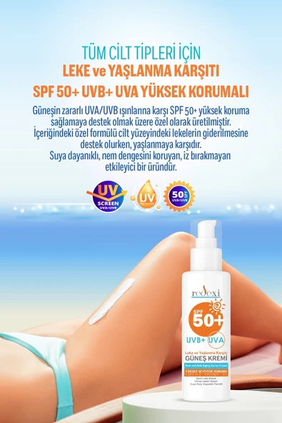 REDEXİ GÜNEŞ KREMİ SPF50 YÜZ VÜCUT IÇİN YÜKSEK KORUMA TÜM CİLTLER 100 ML - 2