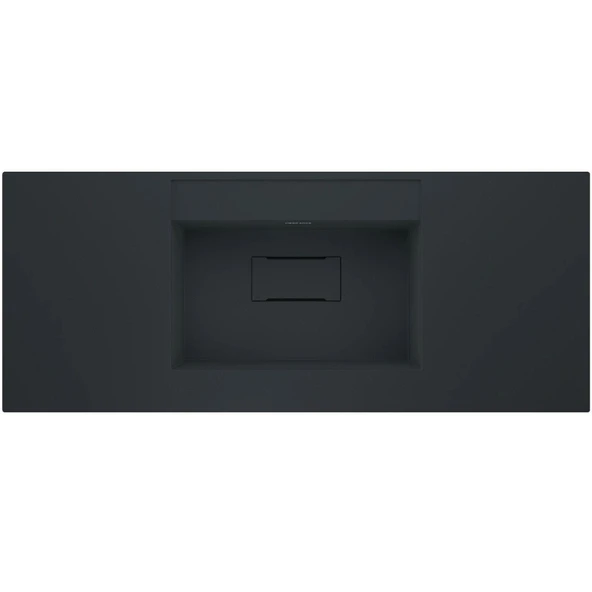 Real Stone Flatstone 70x50 Siyah Etajerli Granit Banyo Lavabosu