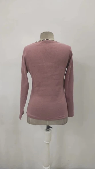 MDB Kadın Uzun Kollu V Yakalı Kaşkorse Bluz - Resim 6