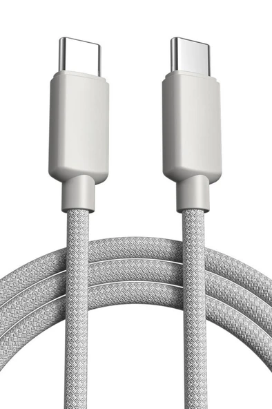 PDAteknoloji 100W Örgülü Type C to Type C SPK-10 Monde 1mt Data ve Şarj Kablosu ürün görseli 1