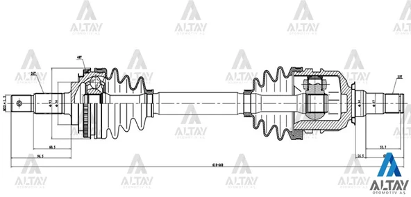 AKS KOMPLE ÖN COROLLA    88-02 / AE92 / AE101 / AE111 KISA SOL ABSLİ 48 DİŞ 43420 05200 ürün görseli