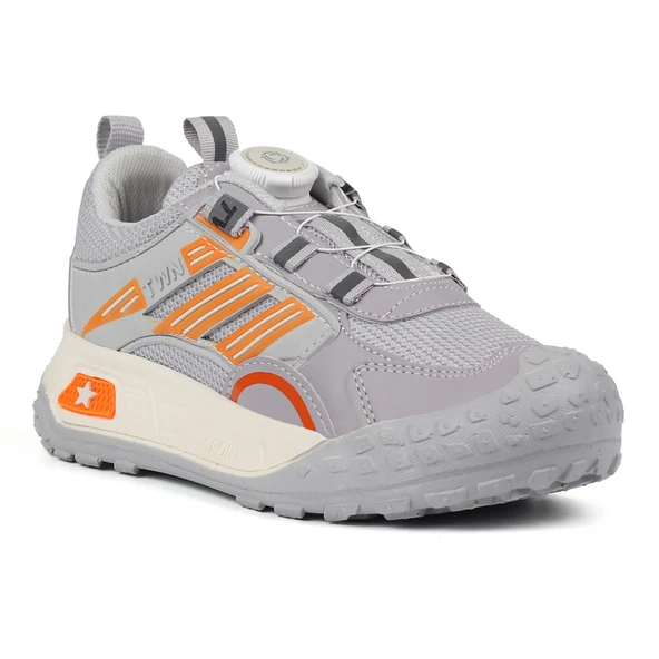 Kız Çocuk Buz Oranj Günlük Spor Ayakkabı | Rahat Yürüyüş ve Koşu Sneaker - Şık ve Dayanıklı Tasarım - Resim 3