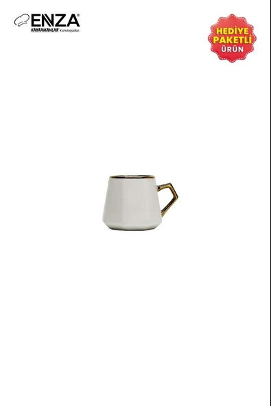 Kahramanlar Milas 6'lı 12 Parça Porselen Kahve Fincanı Takımı - Resim 6