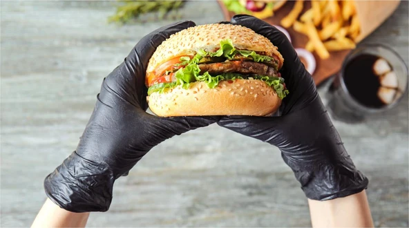 Only Evo Beyond Siyah Pudrasız Nitril Eldiven - Muayne İş Eldiveni - Large - 100'lü 3 Paket - Resim 6