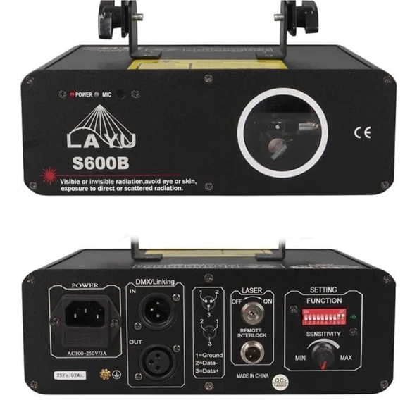 Layu S600B 600-700mW Profesyonel Mavi Beam Efekt Lazeri - 3