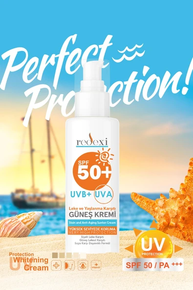 REDEXİ GÜNEŞ KREMİ SPF50 YÜZ VÜCUT IÇİN YÜKSEK KORUMA TÜM CİLTLER 100 ML