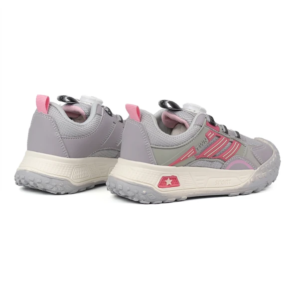 Kız Çocuk Buz Pembe Günlük Spor Ayakkabı | Rahat Yürüyüş ve Koşu Sneaker - Şık ve Dayanıklı Tasarım - Resim 4