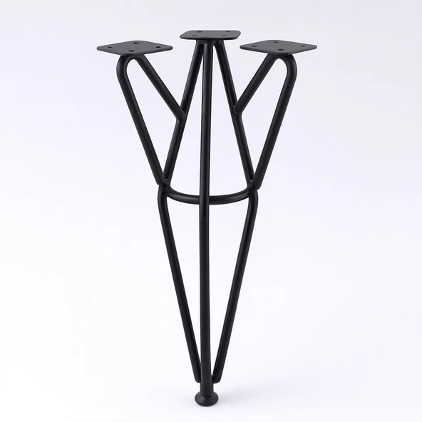 Rüzgar Siyah Metal Sehpa Masa Ayağı 41 cm Dayanıklı Mobilya Orta Zigon Destek Yükseltici Ayak Modeli - Resim 7