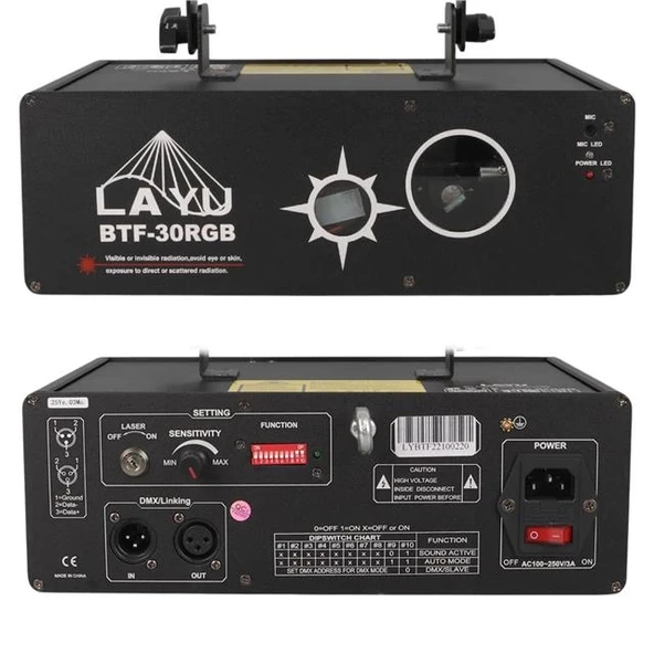 Layu BTF-30RGB White 1.5W RGB Animasyon ve Beam Lazer Sistemi - 3