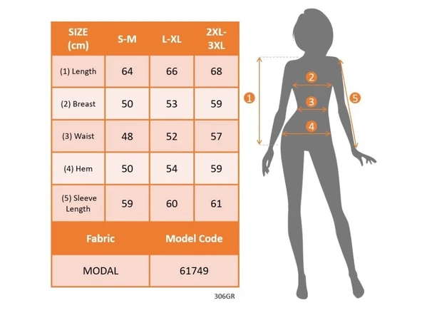 MDB Kadın Uzun Kollu V Yakalı Desenli Modal Bluz - Resim 8