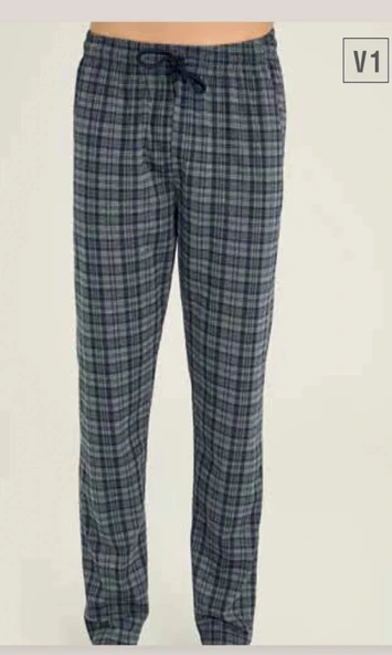 KLY Kareli Battal Tek Alt Ev Pantalonu 194B - Resim 2