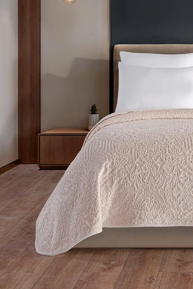 Tulia | Battal Boy Çift Kişilik Emboss Battaniye & Yatak Örtüsü | Ekstra Yumuşak | 220x240 - 2