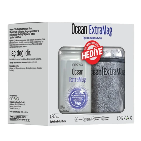Ocean Extramag 120 Tablet + Sporcu Havlu Hediyeli