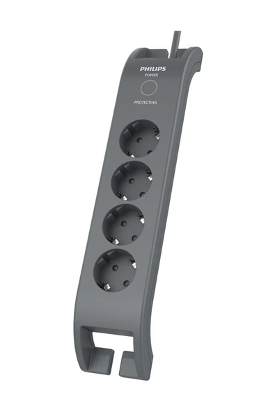 SPN3140A/62  2 Metre 900J  4'lü Akım Korumalı Priz Siyah ürün görseli 1