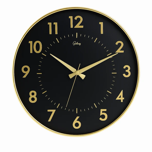 Galaxy Premium Kasa Salon Tipi Duvar Saati Siyah