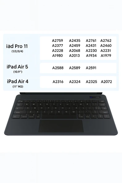 KB09 Kablosuz Klavye  Touchpadli Dijital Ekranlı  Türkçe Q Siyah - 3