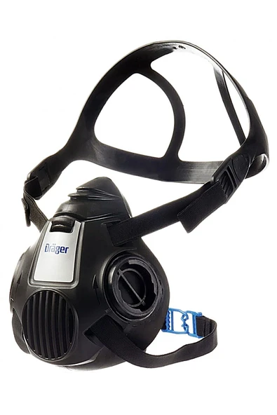 Drager X-plore 3500 Yarım Yüz Maskesi (M-Beden) Çift Filtre Bayonet Bağlantılı - Filtresiz ürün görseli 1