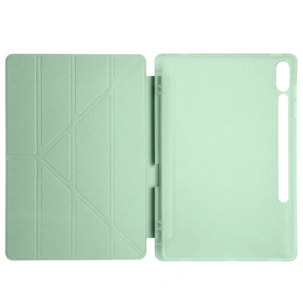Galaxy Tab S9 Plus Kılıf Zore Tri Folding Kalem Bölmeli Standlı Kılıf - 5