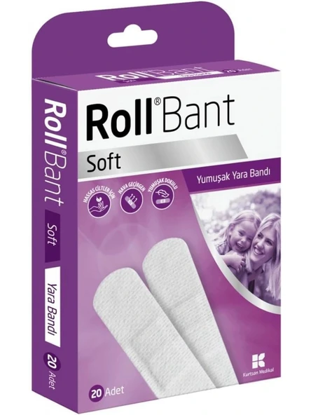 Roll Bant Soft Yara Bandı 20'li ürün görseli