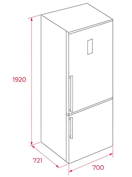Teka RBF 78725 GBK EU 510 Lt. No Frost Siyah Buzdolabı - Resim 10
