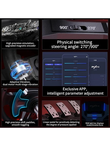 PXN V9 Gen2 Oyun Direksiyon Seti PS3/PS4/PC/XBOXONE/XBOXSERİES - Resim 5