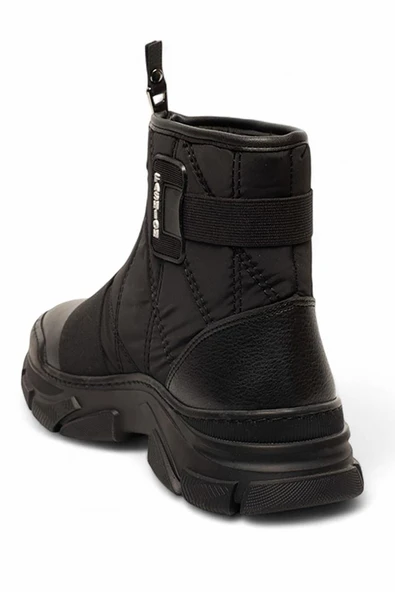 Celira Siyah Fermuarlı Paraşüt Termal Kürklü Kadın Bot - Resim 3
