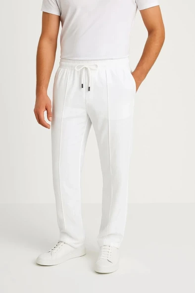 MDB Erkek Keten Pantolon – Cepli, Beli astikli Ve Bağcıklı, Nefes Alan Rahat Kalıp, Yazlık Ve Baharlık Günlük Giyim, Şık ürün görseli 1