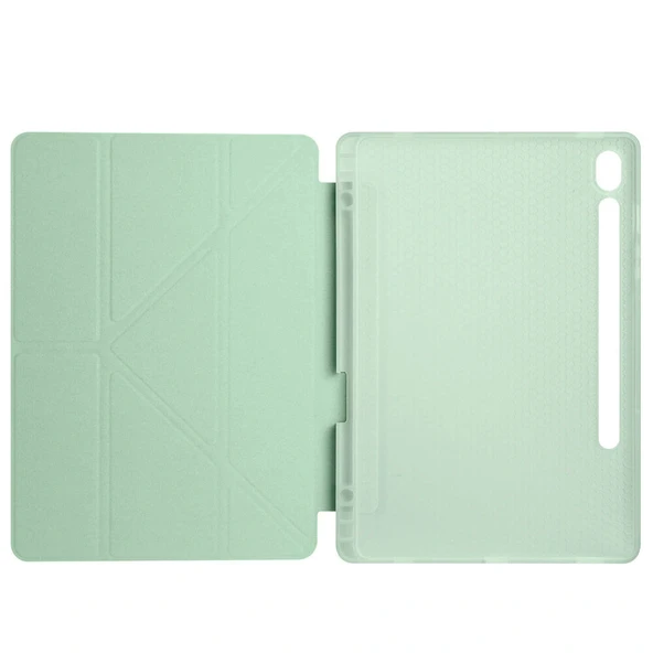 Galaxy Tab S9 Kılıf Zore Tri Folding Kalem Bölmeli Standlı Kılıf - 6