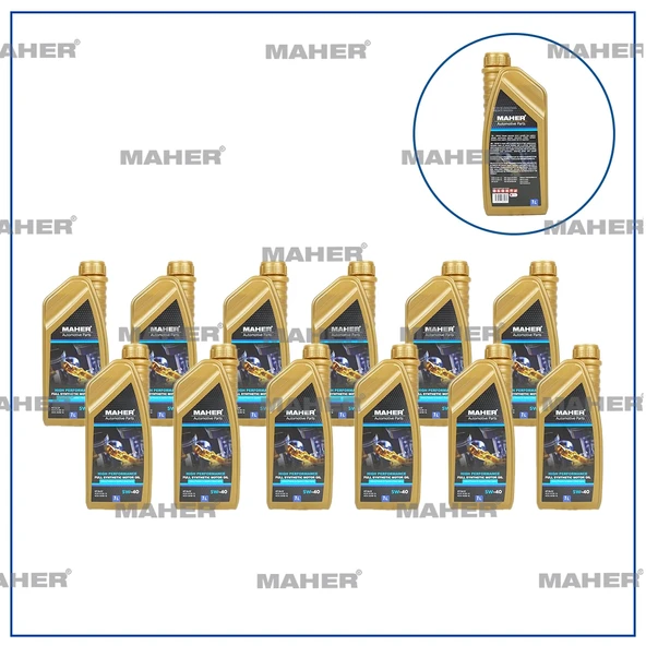 MOTOR YAĞI 5W/40 TAM SENTETİK SL-CF / 1LT 5W401CF (12 ADET) ürün görseli