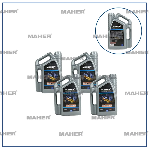 MOTOR YAĞI 20W/50 SL-CF / 4LT 20W504 (4 ADET) ürün görseli