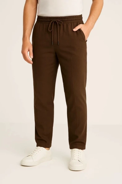 MDB Erkek Keten Pantolon – Cepli, Beli astikli Ve Bağcıklı, Nefes Alan Rahat Kalıp, Yazlık Ve Baharlık Günlük Giyim, Şık ürün görseli 1