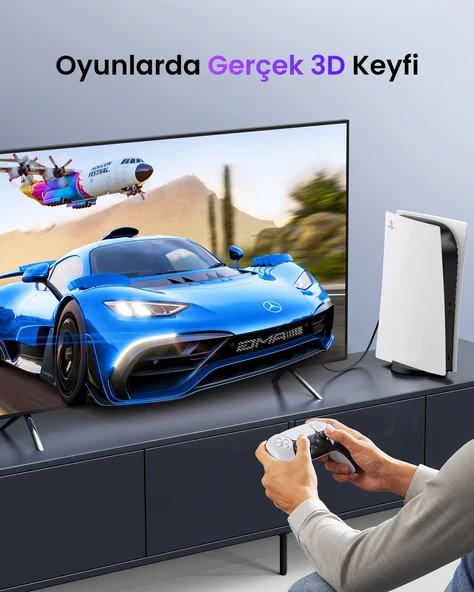 UGREEN 8K 60Hz Ultra HD HDMI 2.1 Görüntü Aktarma Kablosu, 1 Metre, 80401 - 8
