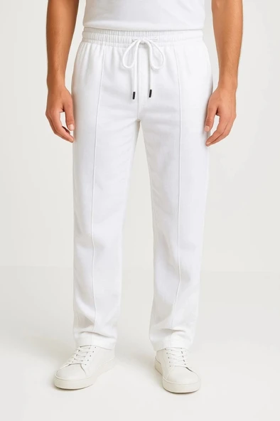 MDB Erkek Keten Pantolon – Cepli, Beli astikli Ve Bağcıklı, Nefes Alan Rahat Kalıp, Yazlık Ve Baharlık Günlük Giyim, Şık - Resim 4