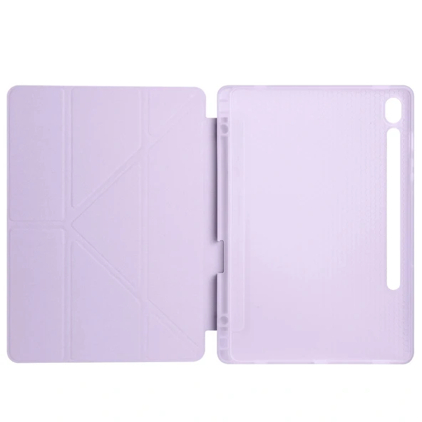 Galaxy Tab S9 Kılıf Zore Tri Folding Kalem Bölmeli Standlı Kılıf - 5