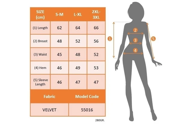 MDB Kadın Uzun Kollu Bisiklet Yaka Yanları Ve Kolları Büzgülü Kadife Bluz - Resim 3