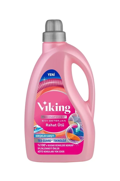 VİKİNG TECHNOPOWER SIVI ÇAMAŞIR DETERJANI RAHAT ÜTÜ 2,7 L ürün görseli 1