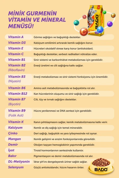 Bado Yetişkin Kedi Maması Tavuklu 10 Kg - 7