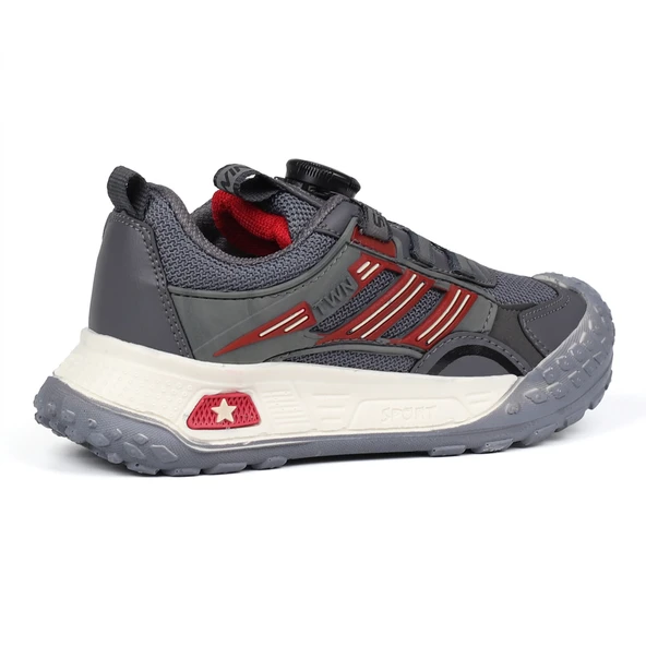 Kız Çocuk Füme Günlük Spor Ayakkabı | Rahat Yürüyüş ve Koşu Sneaker - Şık ve Dayanıklı Tasarım - Resim 5