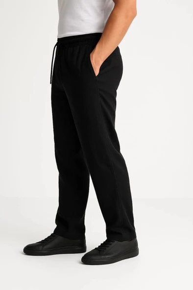 MDB Erkek Keten Pantolon – Cepli, Beli astikli Ve Bağcıklı, Nefes Alan Rahat Kalıp, Yazlık Ve Baharlık Günlük Giyim, Şık - Resim 2