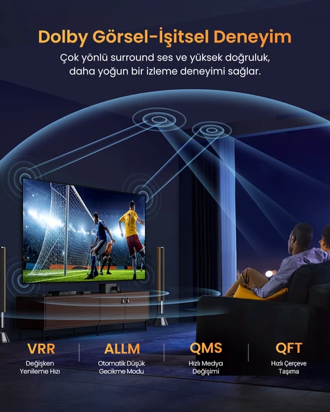 UGREEN 8K 60Hz Ultra HD HDMI 2.1 Görüntü Aktarma Kablosu, 5 Metre, 80405 - Resim 7