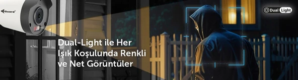 VGuard VG-535AD-DF 5mp 2.8mm Sabit Lens H.265+ Dahili Sesli Dual Light Renkli IP Dome Kamera - Resim 3