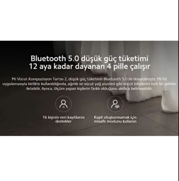 Xiaomi Mi Body Composition Scale 2 Yağ Ölçer Fonksiyonlu Akıllı Bluetooth Vücut Analiz Baskülü - 5