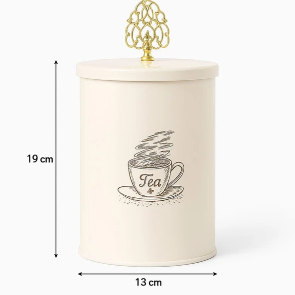 Dekorasyaa Çay Kavanoz Metal 1200ml - 2