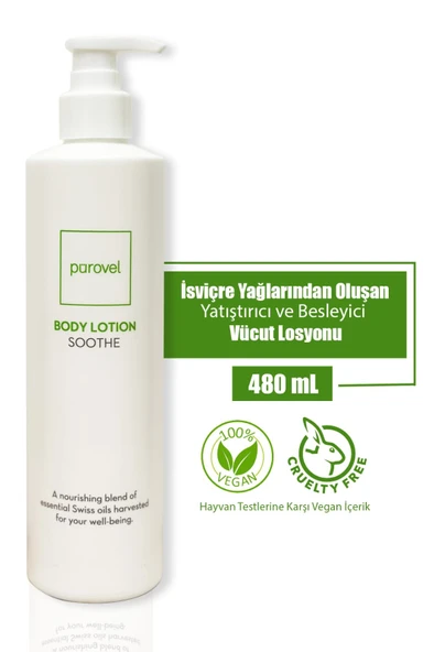 Pürovel Soothe Body Lotion 480 ml - Yatıştırıcı ve Besleyici Vücut Losyonu