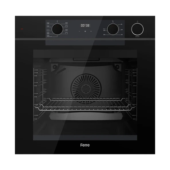 Ferre FryArt Artline Steam QEP64CS - SC405-WFA - D063-SA 9 Prog. Dijital Turbo Ank. Set - Siyah - Resim 2