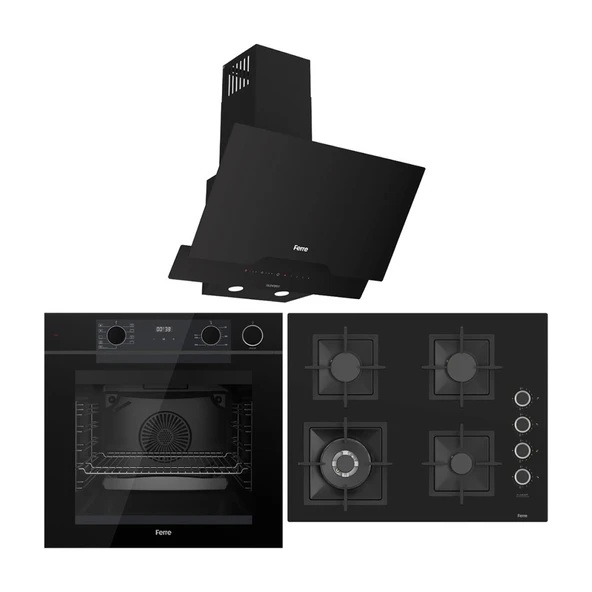 Ferre FryArt Artline Steam QEP64CS - SC405-WFA - D063-SA 9 Prog. Dijital Turbo Ank. Set - Siyah ürün görseli