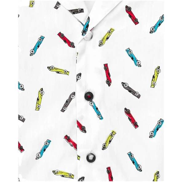 Erkek Çocuk Yarış Arabası Baskılı Gömlek TUC.11367686 - 4