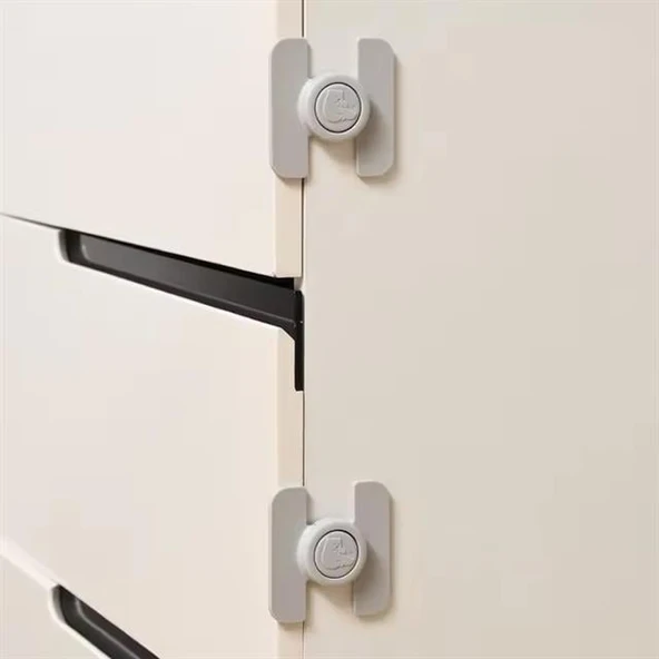 Sunup SN-28751 Düğmeli Tip Dolap Ve Çekmece Çocuk Güvenlik Kilidi - 4