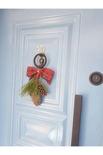 Kozalak Kapı Süsü - Ev Dekoru Yılbaşı Süsü Hediyelik - Resim 2