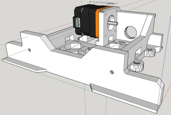 Y Ekseni Motor Montajı Ve Vida Delikleri İle Çerçeve Ayraç (Anet A8) Plastik Aparat